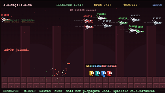 Commit Force gameplay — ships flying over a 16-bit battlefield